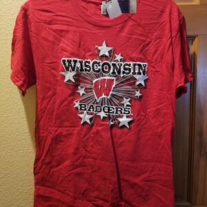 Wisconsin Badgers Red Graphic Tee